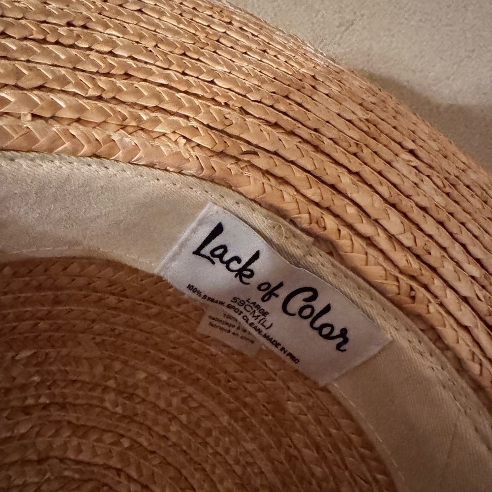 Lack Of Color Straw Boater Sun Hat - Picture 4 of 4